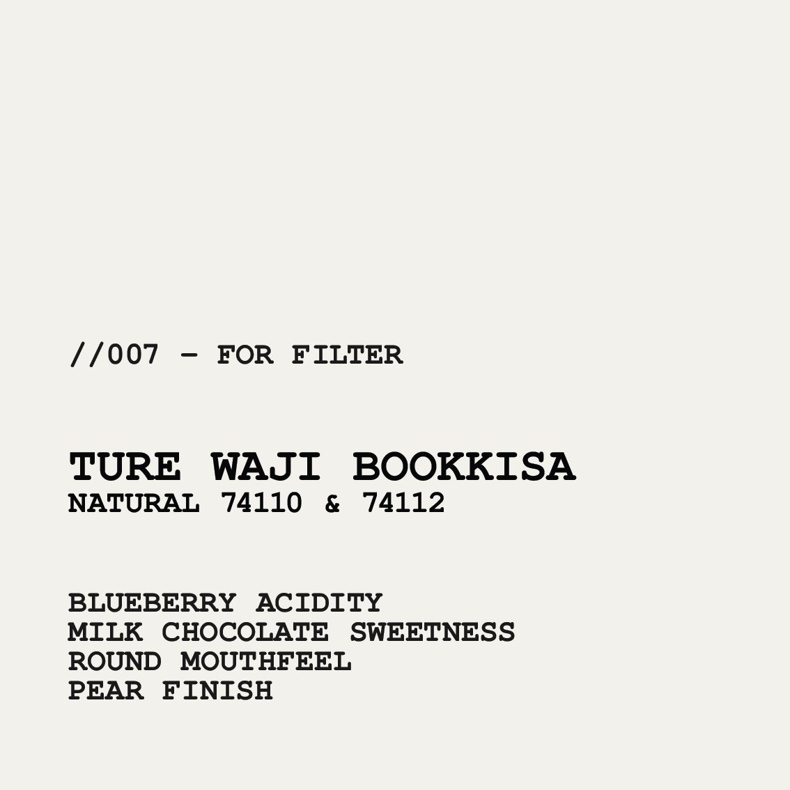 [FILTER] ETHIOPIA BOOKKISA - NATURAL 74110 & 74112