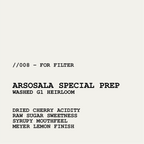 [FILTER] ETHIOPIA ARSOSALA - WASHED G1 HEIRLOOM