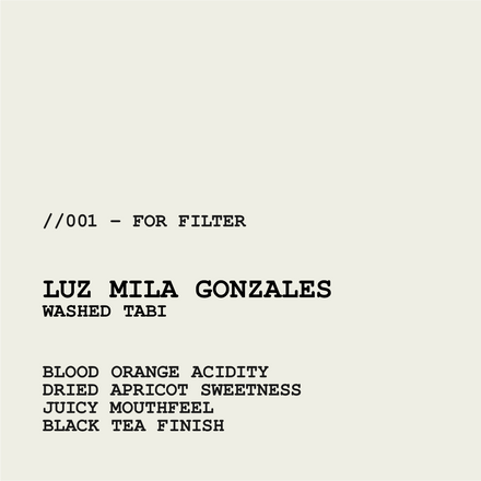 [FILTER] COLOMBIA LUZ MILA GONZALES - WASHED TABI