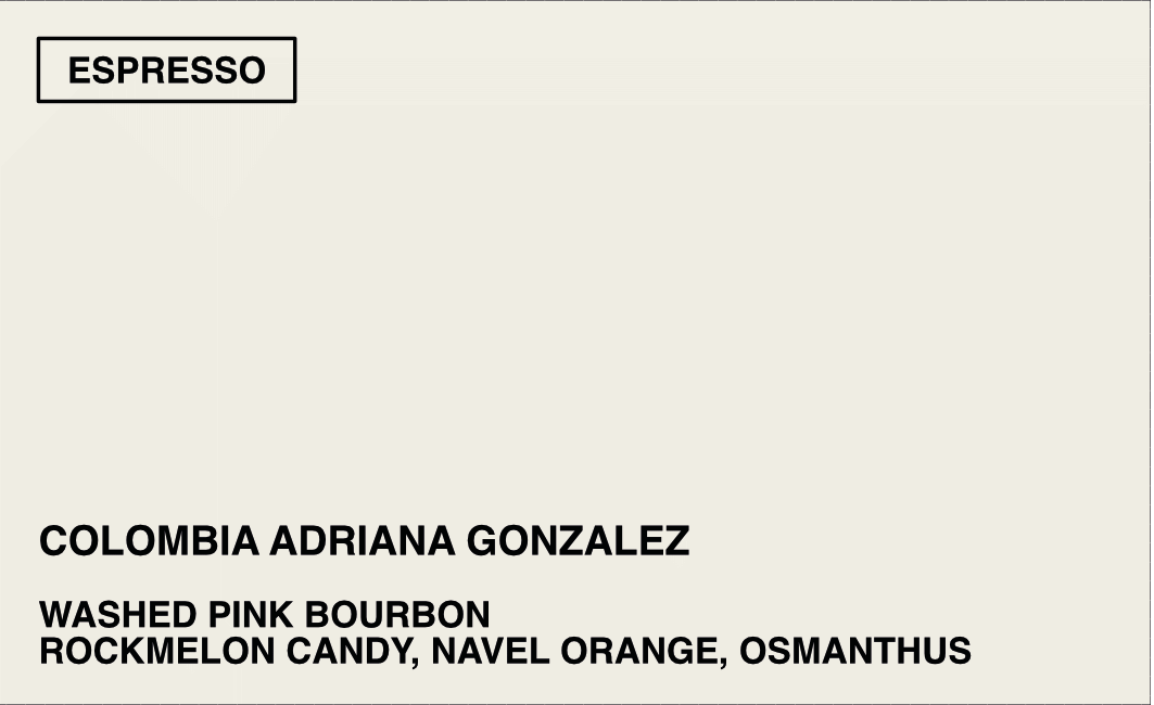 [ESPRESSO] COLOMBIA ADRIANA GONZALEZ - WASHED PINK BOURBON