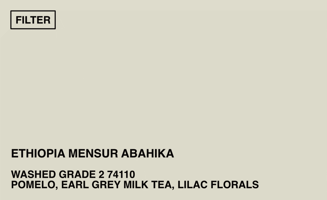 [FILTER] ETHIOPIA MENSUR ABAHIKA - WASHED G2 JARC 74110