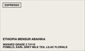[ESPRESSO] ETHIOPIA MENSUR ABAHIKA - WASHED G2 JARC 74110