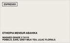 [ESPRESSO] ETHIOPIA MENSUR ABAHIKA - WASHED G2 JARC 74110