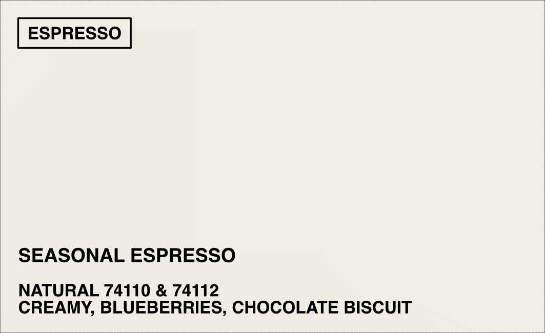 SEASONAL ESPRESSO